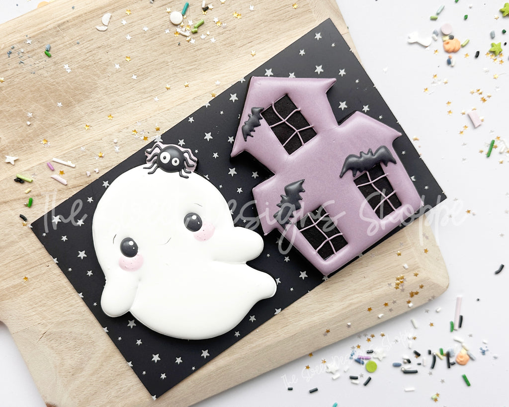 Cookie Cutters - You've been BOOED! Cookie Cutters Set - Set of 3 - Cookie Cutters - The Sweet Designs Shoppe - TSDS - - ALL,Cookie Cutter,Ghost,halloween,haunted house,Mini Sets,Promocode,regular sets,set,STL