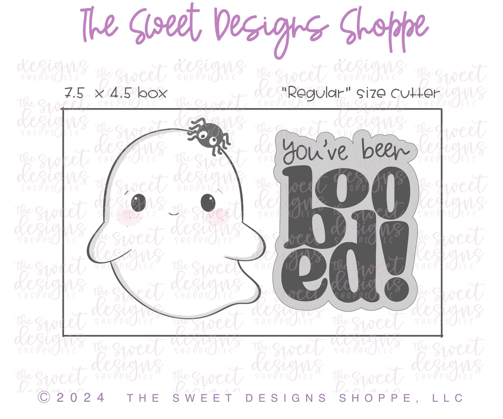 Cookie Cutters - You've been BOOED! Cookie Cutters Set - Set of 3 - Cookie Cutters - The Sweet Designs Shoppe - TSDS - - ALL,Cookie Cutter,Ghost,halloween,haunted house,Mini Sets,Promocode,regular sets,set,STL
