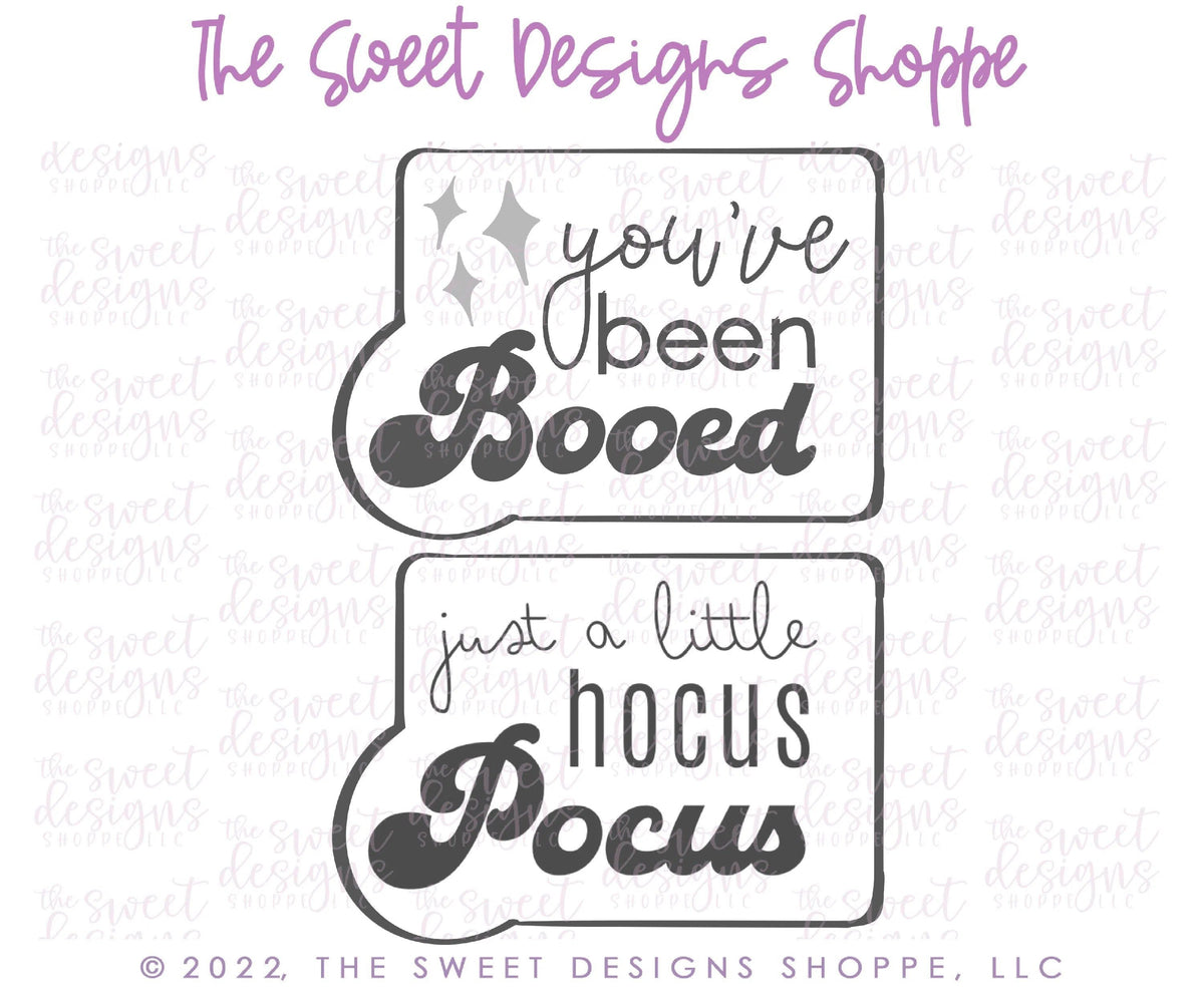Cookie Cutters - You've Been Booed Missy Plaque - Cookie Cutter - The Sweet Designs Shoppe - TSDS - - ALL,Cauldron,Cookie Cutter,halloween,kids,missypsweets,Plaque,Plaques,PLAQUES HANDLETTERING,Promocode,STL,trick or treat,Witch
