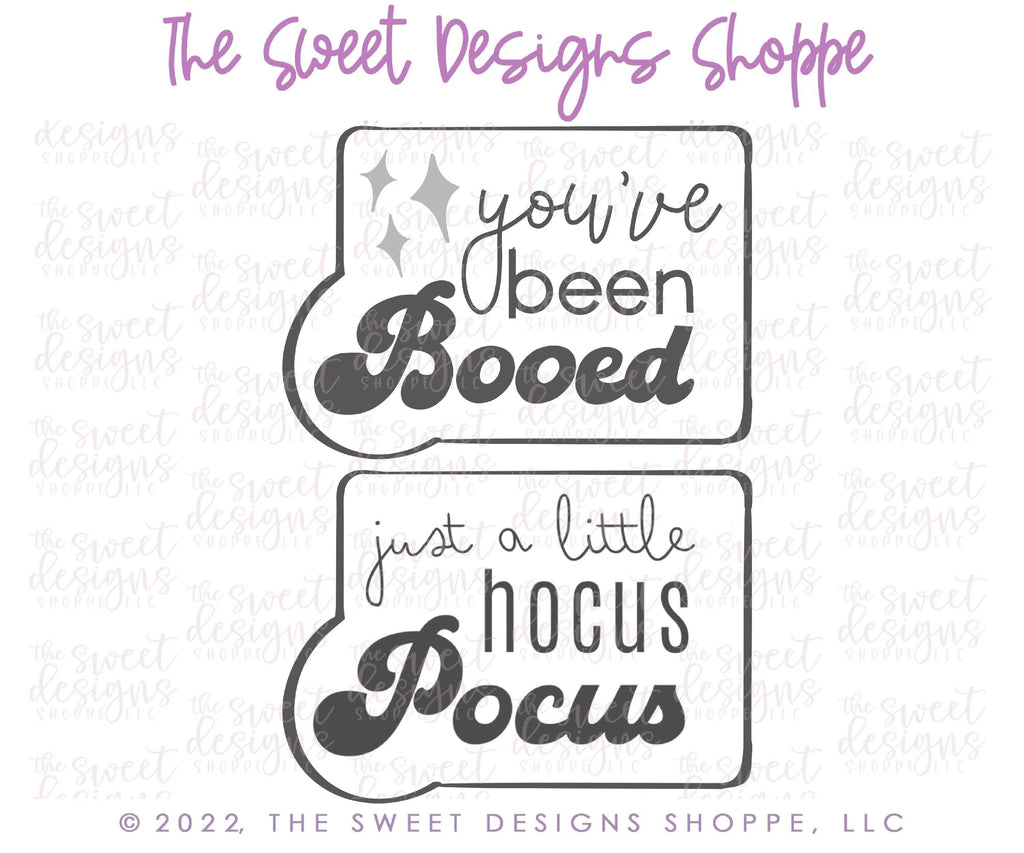 Cookie Cutters - You've Been Booed Missy Plaque - Cookie Cutter - The Sweet Designs Shoppe - - ALL, Cauldron, Cookie Cutter, halloween, kids, missypsweets, Plaque, Plaques, PLAQUES HANDLETTERING, Promocode, trick or treat, Witch