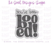 Cookie Cutters - you've been BOOED! Plaque - Cookie Cutter - The Sweet Designs Shoppe - TSDS - - ALL,Boo! plaque,Cookie Cutter,halloween,Plaque,Plaques,PLAQUES HANDLETTERING,Promocode,STL,trick or treat,you've been booed! plaque