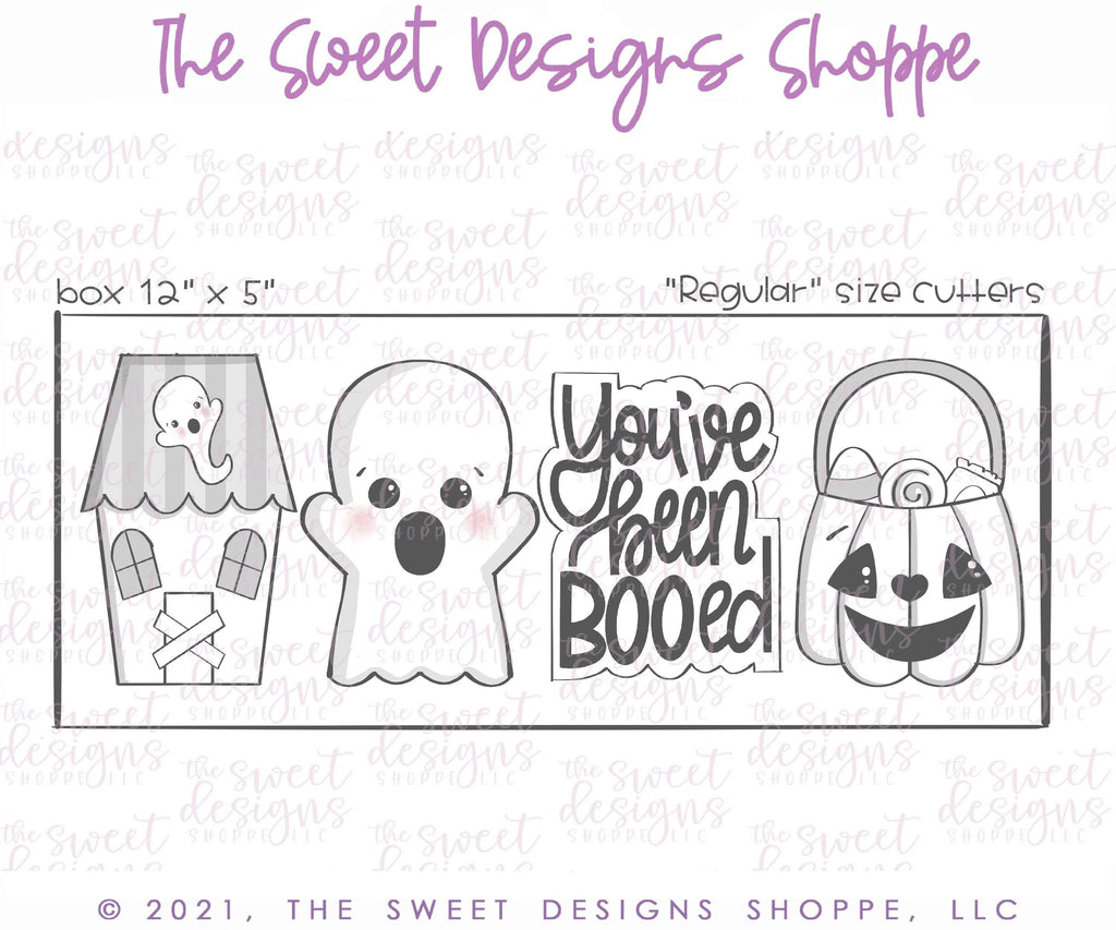 Cookie Cutters - You've been BOOed Set - Cookie Cutters - The Sweet Designs Shoppe - TSDS - - ALL,Cookie Cutter,halloween,Halloween set,Halloween Sets,Mini Sets,Promocode,regular sets,set,STL