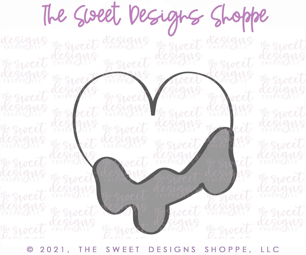 Cookie Cutters - Zombie Heart - Cookie Cutter - Sweet Designs Shoppe - - ALL, basic, Basic Shapes, BasicShapes, Cookie Cutter, Customize, Fall / Halloween, halloween, heart, Monster and Zombies, Monsters and Zombies, Promocode, Valentine, Valentines, zombie, Zombies, Zombies and Monsters