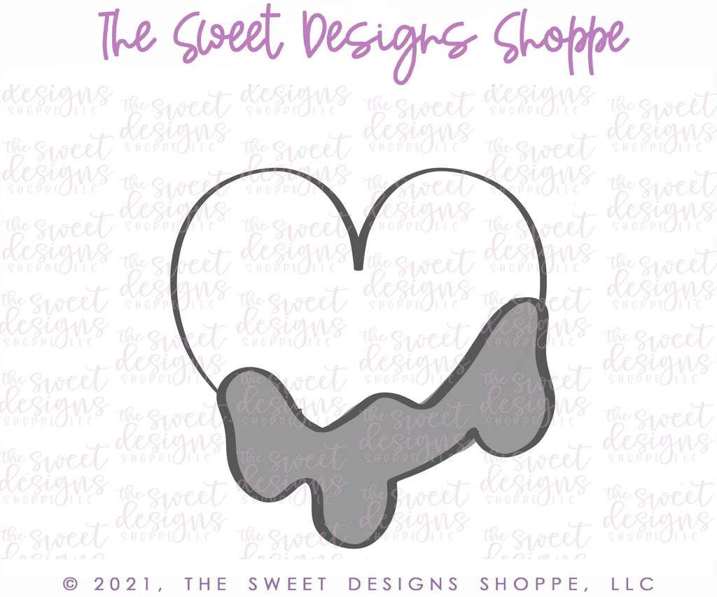 Cookie Cutters - Zombie Heart - Cookie Cutter - The Sweet Designs Shoppe - TSDS - - ALL,basic,Basic Shapes,BasicShapes,Cookie Cutter,Customize,Fall / Halloween,halloween,heart,Monster and Zombies,Monsters and Zombies,Promocode,Valentine,Valentines,zombie,Zombies,Zombies and Monsters
