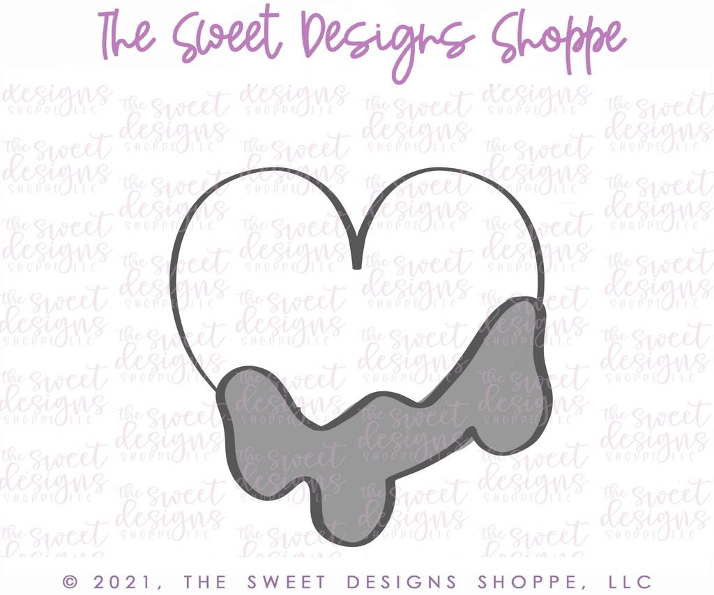 Cookie Cutters - Zombie Heart - Cookie Cutter - The Sweet Designs Shoppe - - ALL, basic, Basic Shapes, BasicShapes, Cookie Cutter, Customize, Fall / Halloween, halloween, heart, Monster and Zombies, Monsters and Zombies, Promocode, Valentine, Valentines, zombie, Zombies, Zombies and Monsters