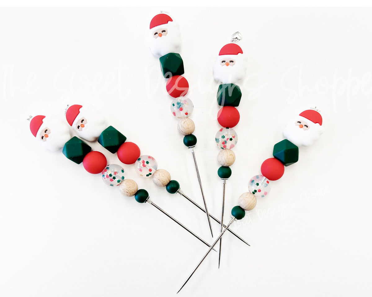 Decorating Tools - Cookie Scribe - "Santa Cheer" - Cookie Decorating Tool - 6" Long. - The Sweet Designs Shoppe - TSDS - - ALL,Christmas / Winter,Christmas Tree,Decorate,Decorating,needle,Promocode,Santa,Santa Claus,Santa Face,scribes,tool,tools