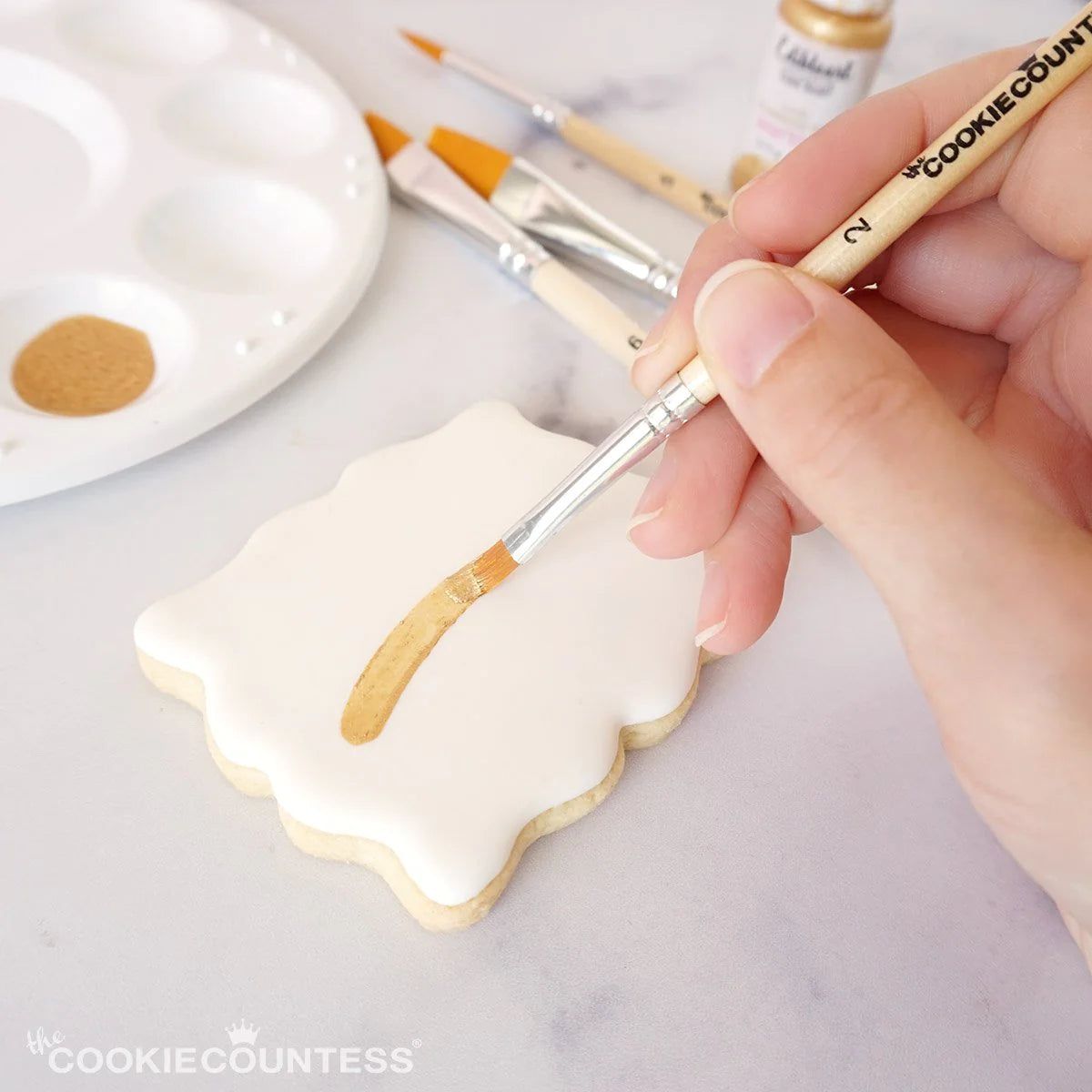 Decorating Tools - High Quality Paint Brushes - Set of 6 - Food Safe - Cookie Countess - - All,Baking,Cookie Countess,Decorating,decorating tools,Promocode,PYO,PYOC