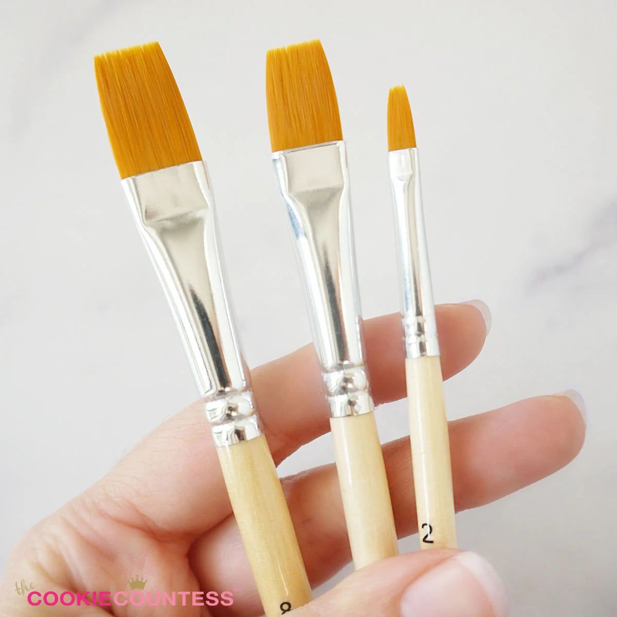 Decorating Tools - High Quality Paint Brushes - Set of 6 - Food Safe - Cookie Countess - - All,Baking,Cookie Countess,Decorating,decorating tools,Promocode,PYO,PYOC