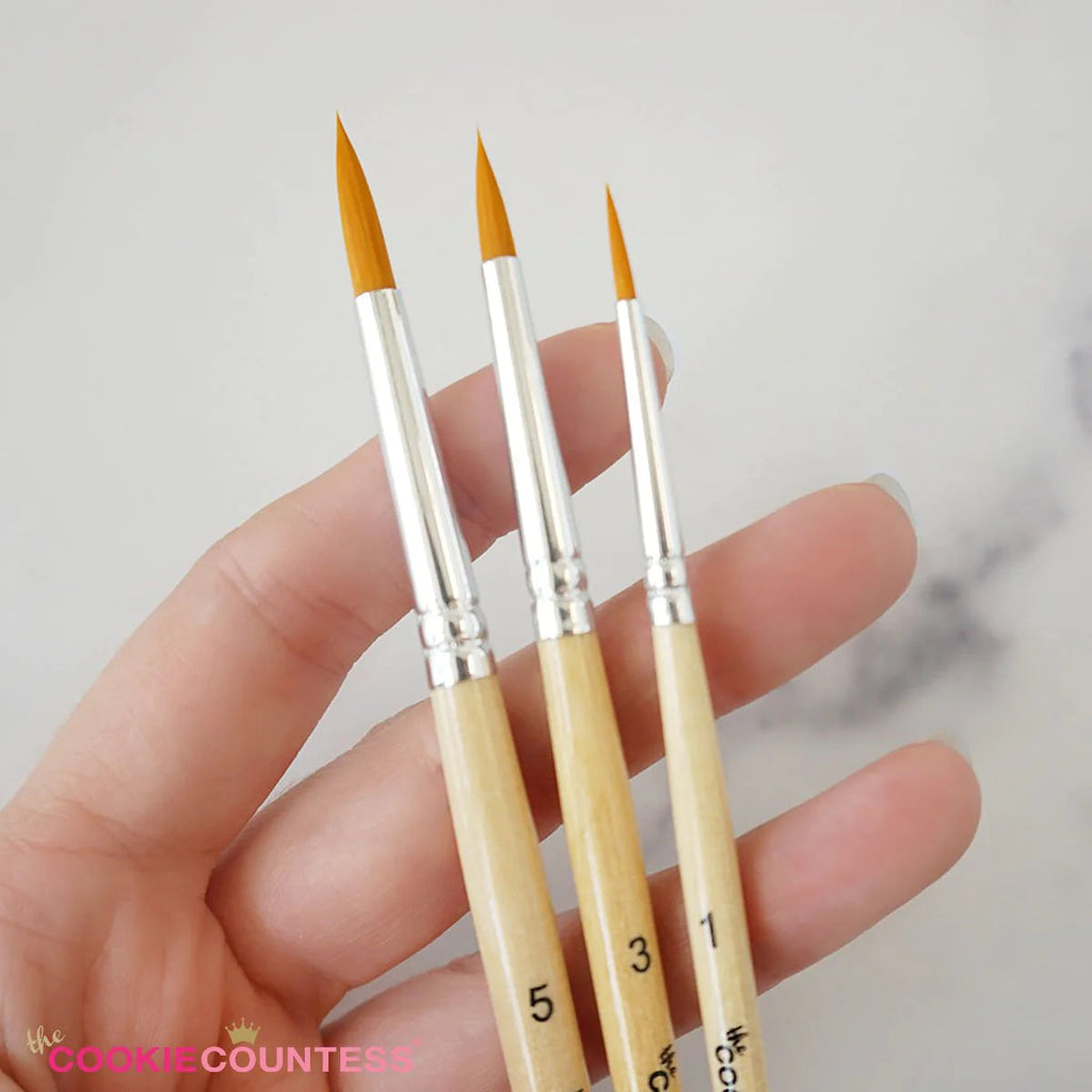Decorating Tools - High Quality Paint Brushes - Set of 6 - Food Safe - Cookie Countess - - All, Baking, Cookie Countess, Decorating, decorating tools, Promocode, PYO, PYOC