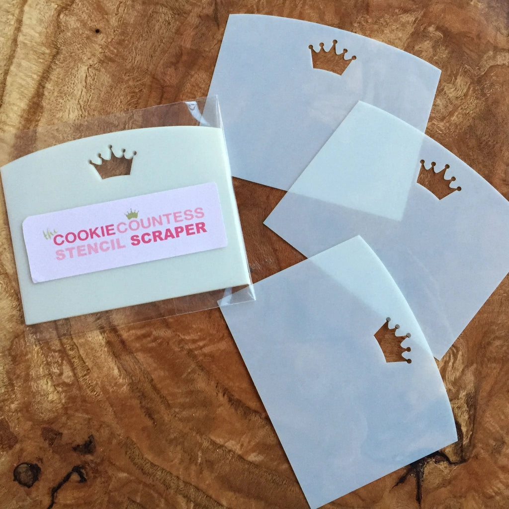 Decorating Tools - Scraper for Stencils - Set of 3 - Food Safe - Cookie Countess - - All, Baking, Cookie Countess, Decorating, decorating tools, new, scraper, Stencil, Tool, tools