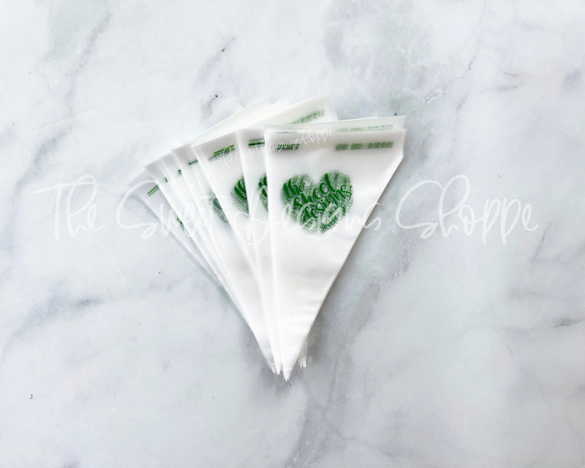 Decorating Tools - Tipless Piping Bags - Pack of 100 bags - The Sweet Designs Shoppe - TSDS - Extra-Small 8" Length & 30 Microns (Detailing Thickness) - ALL,bag,bags,piping,Promocode,tipless