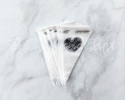 Decorating Tools - Tipless Piping Bags - Pack of 100 bags - The Sweet Designs Shoppe - TSDS - Extra-Small 8" Length & 40 Microns (Standard Thickness) - ALL,bag,bags,piping,Promocode,tipless