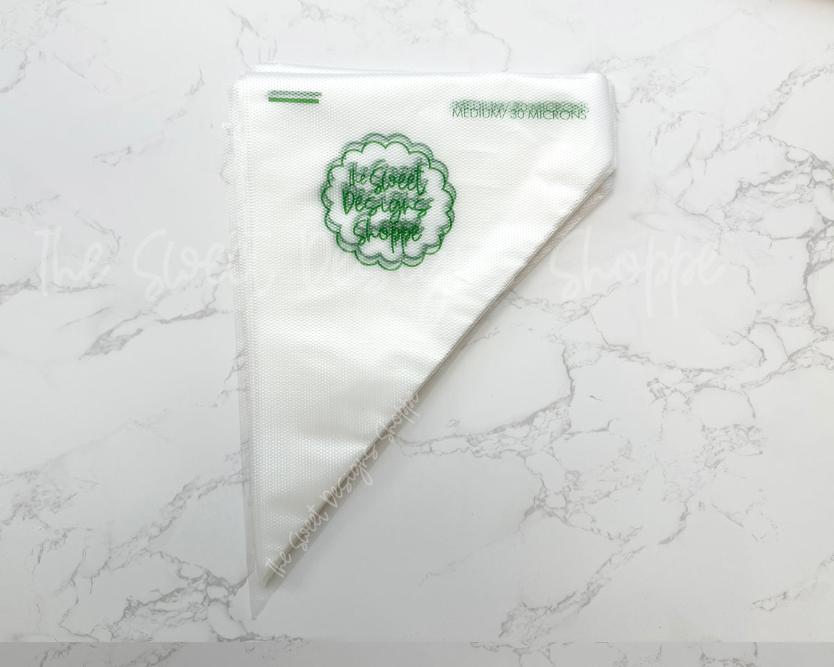 Decorating Tools - Tipless Piping Bags - Pack of 100 bags - The Sweet Designs Shoppe - TSDS - Medium 12" Length & 30 Microns (Detailing Thickness) - ALL,bag,bags,piping,Promocode,tipless