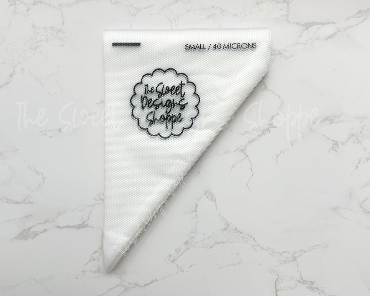 Decorating Tools - Tipless Piping Bags - Pack of 100 bags - The Sweet Designs Shoppe - TSDS - Small 10" Length & 40 Microns (Standard Thickness) - ALL,bag,bags,piping,Promocode,tipless