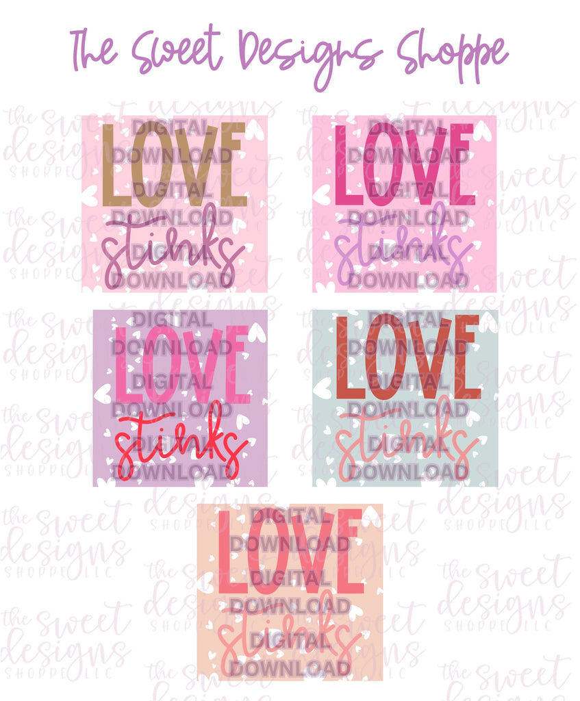 Digital - LOVE Stinks Plaque - Digital Instant Download - Eddie Files - The Sweet Designs Shoppe - TSDS - - ALL,Download,E-Tag,Eddie,Edible Printer Files,Promocode,valentine,valentines