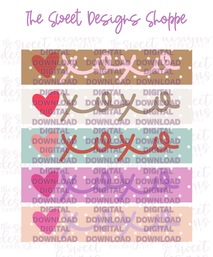 Digital - xoxo Plaque - Digital Instant Download - Eddie Files - The Sweet Designs Shoppe - - ALL, Download, E-Tag, Eddie, Edible Printer Files, Promocode, valentine, valentines