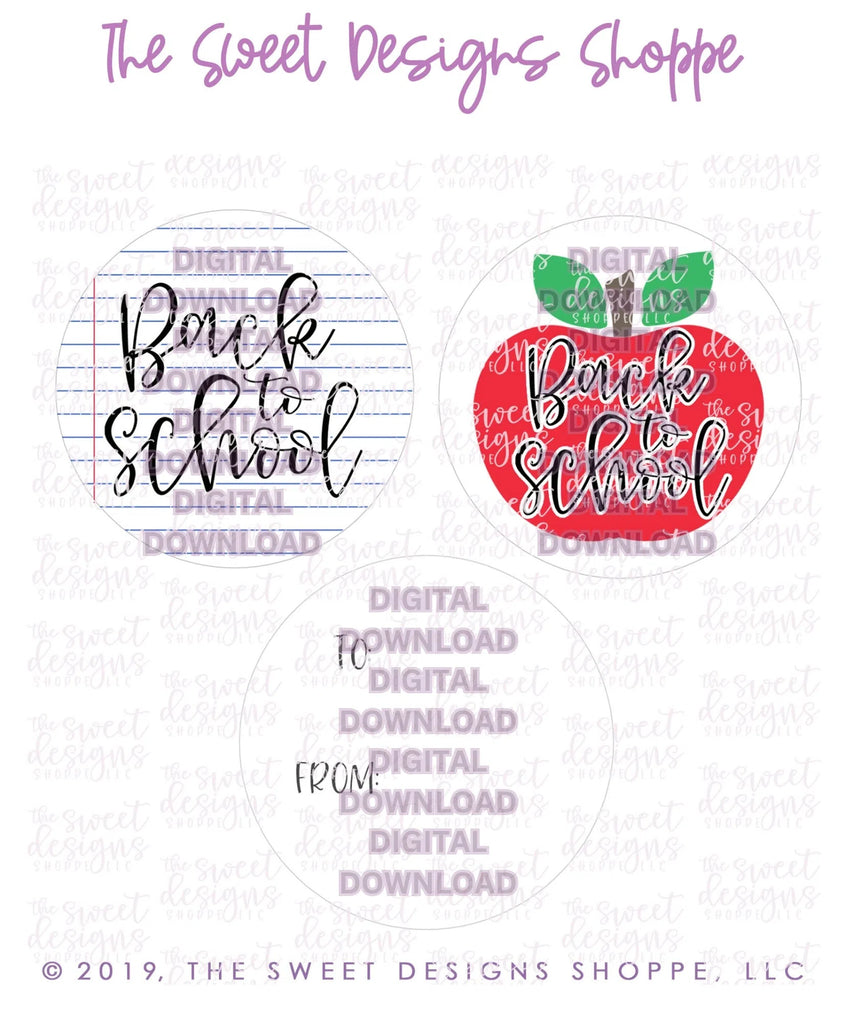 E-TAG - Back to School - Digital Instant Download 2" Round Tag - Sweet Designs Shoppe - - 2" Round, ALL, Back to School, dowload, E-Tag, Promocode, Round Tag, School / Graduation, TAG, Tags, toucan, toucan do it