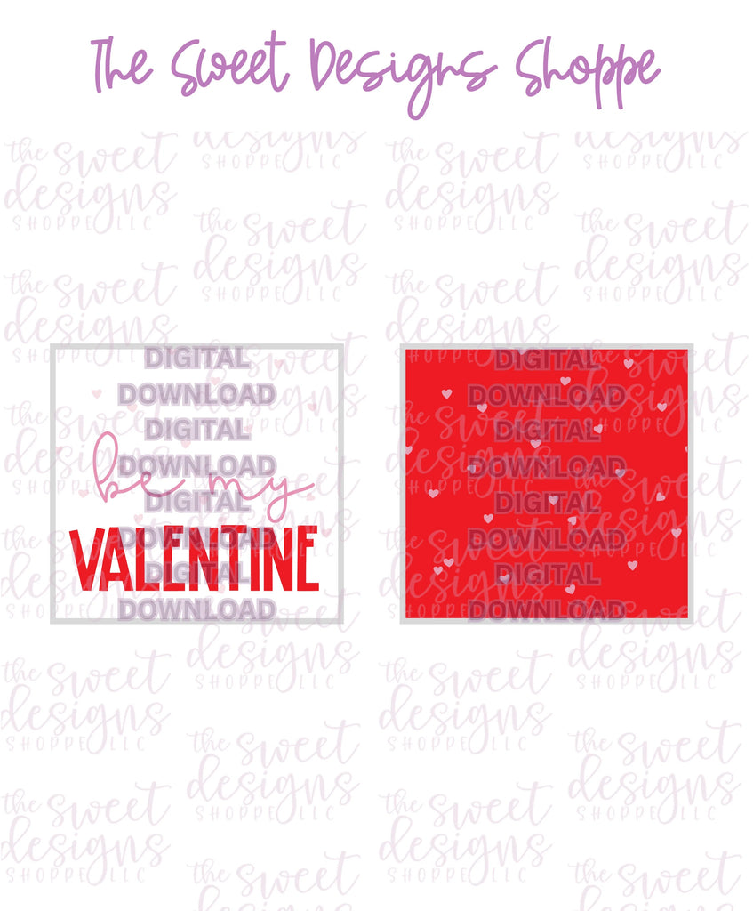 E-TAG - Be My VALENTINE - Digital Instant Download 2" x 2" Tag - Sweet Designs Shoppe - - ALL, Download, E-Tag, Promocode, square, TAG, Tags, valentine, valentines