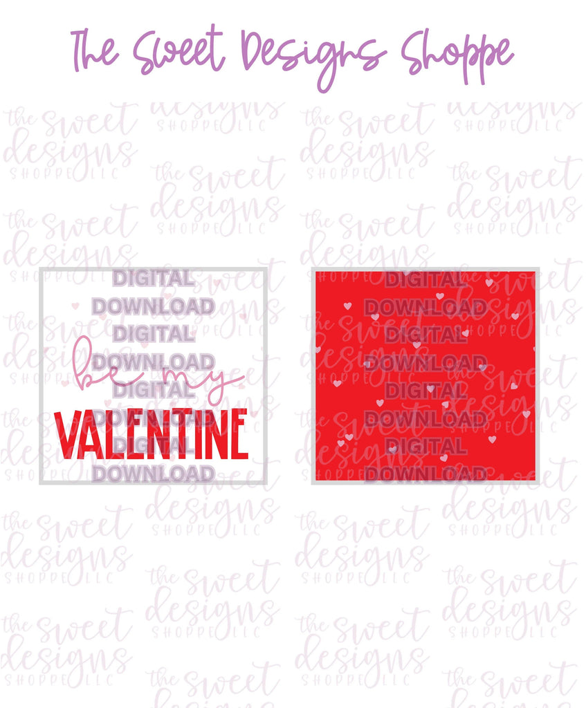 E-TAG - Be My VALENTINE - Digital Instant Download 2" x 2" Tag - The Sweet Designs Shoppe - TSDS - - ALL,Download,E-Tag,Promocode,square,TAG,Tags,valentine,valentines