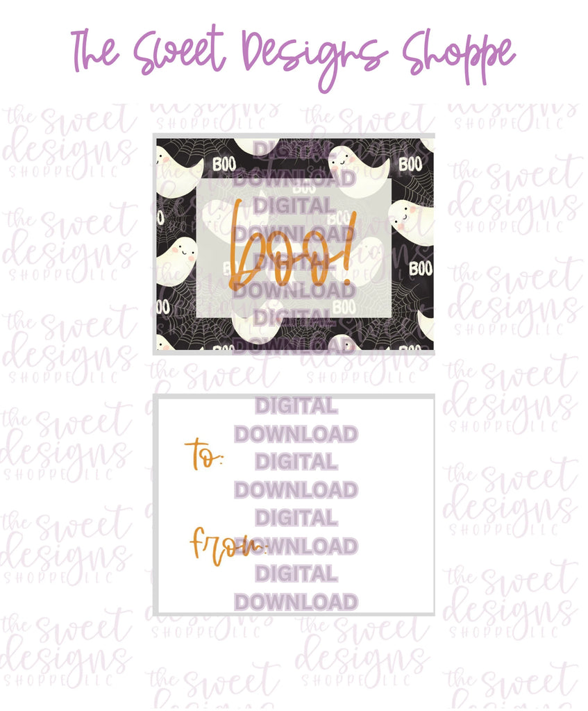 E-TAG - Boo #1 - Digital Instant Download 2" x 2.5" tag - Sweet Designs Shoppe - - ALL, Download, E-Tag, halloween, Promocode, rectangle, TAG, Tags