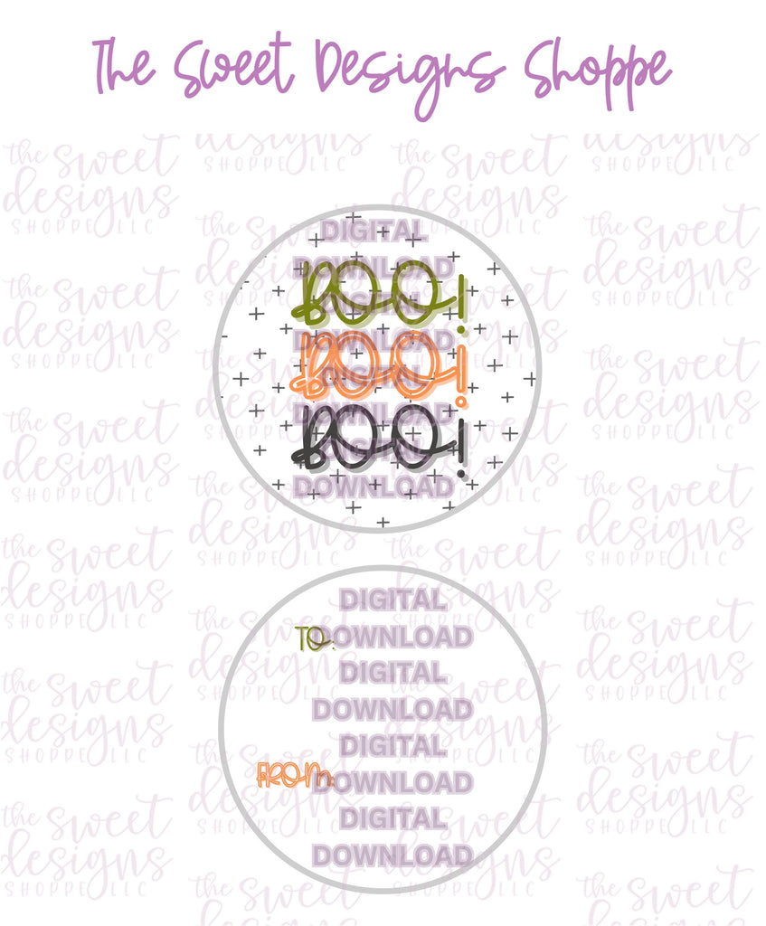 E-TAG - Boo #2 - Digital Instant Download 2" Round Tag - Sweet Designs Shoppe - - 2" Round, ALL, Circle, Download, E-Tag, Halloween, Promocode, Round Tag, TAG, Tags