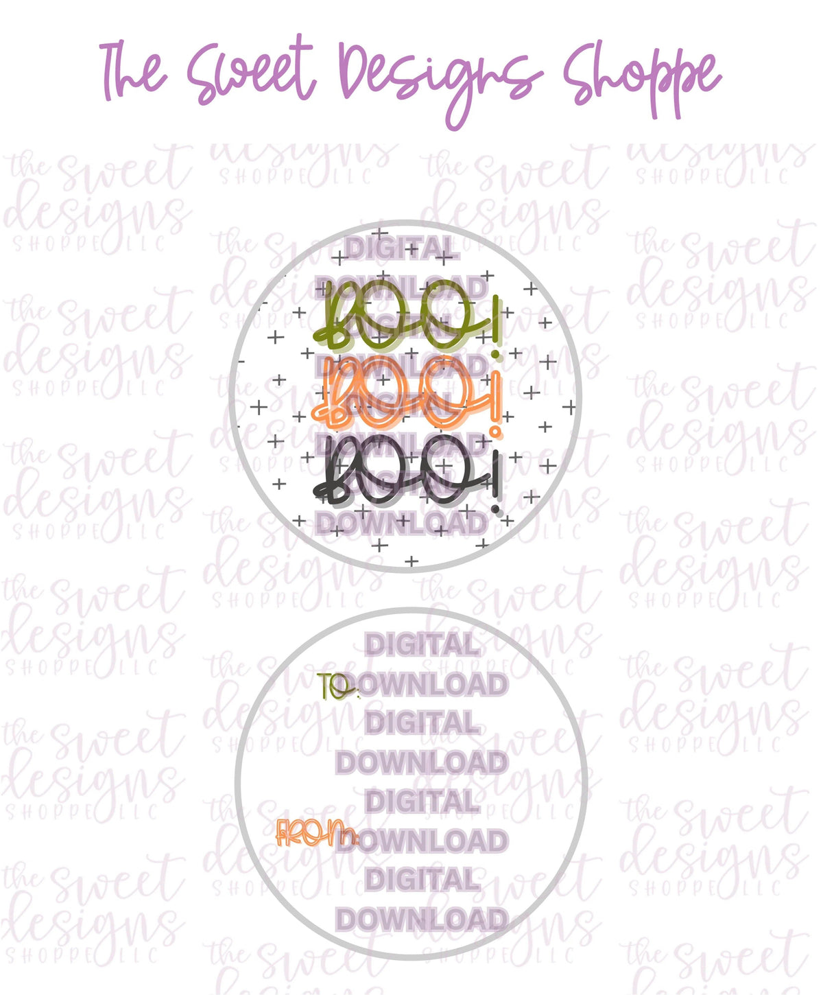 E-TAG - Boo #2 - Digital Instant Download 2" Round Tag - The Sweet Designs Shoppe - TSDS - - 2" Round,ALL,Circle,Download,E-Tag,Halloween,Promocode,Round Tag,TAG,Tags