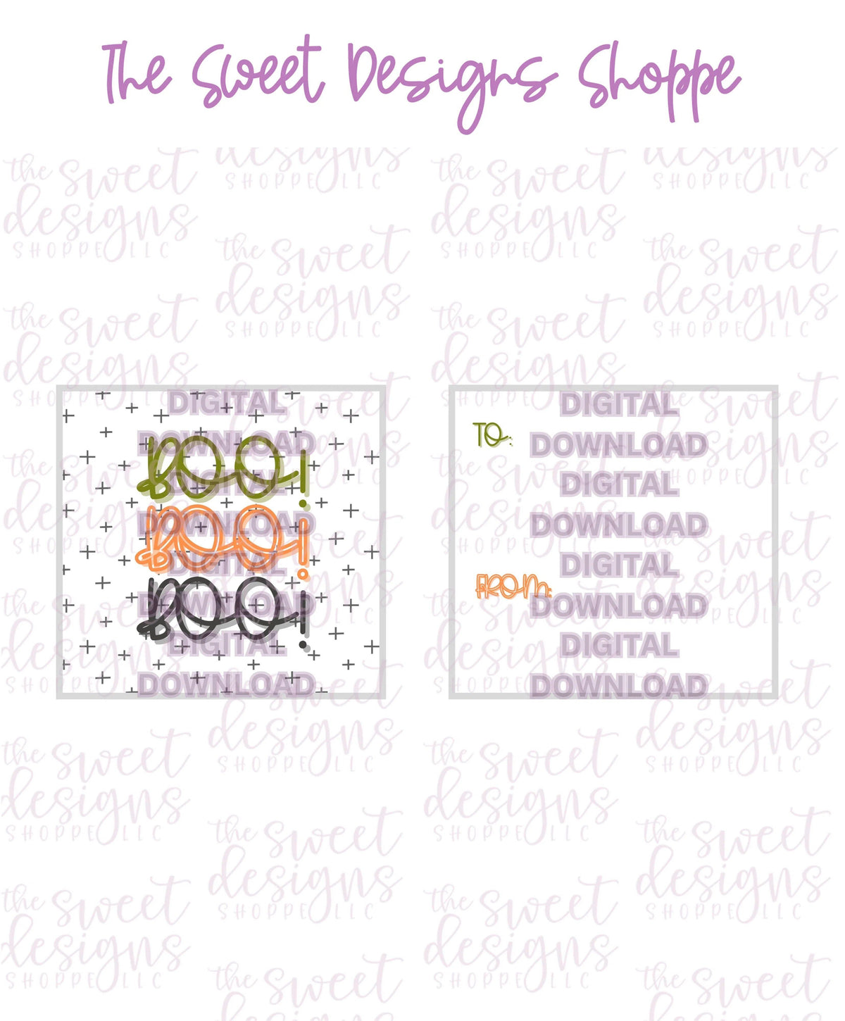 E-TAG - Boo #2 - Digital Instant Download 2" x 2" Tag - The Sweet Designs Shoppe - TSDS - - ALL,Download,E-Tag,halloween,Promocode,square,TAG,Tags