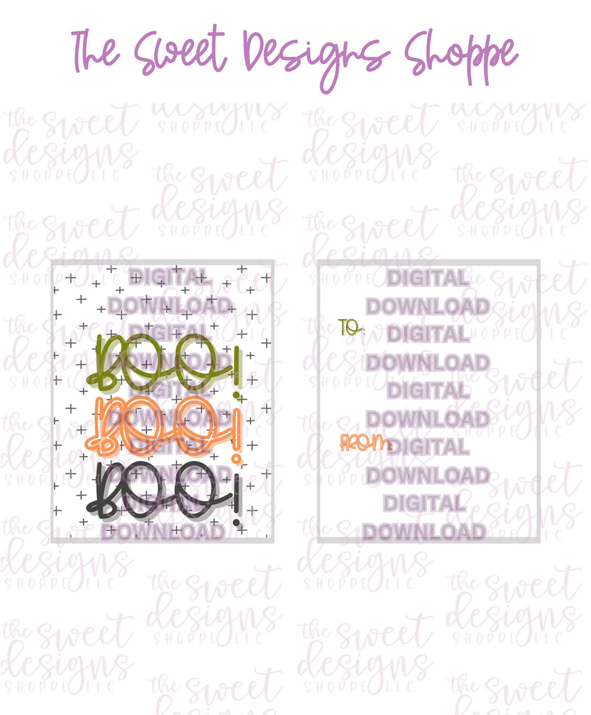 E-TAG - Boo #2 - Digital Instant Download 2" x 2.5" tag - Sweet Designs Shoppe - - ALL, Download, E-Tag, halloween, Promocode, rectangle, TAG, Tags