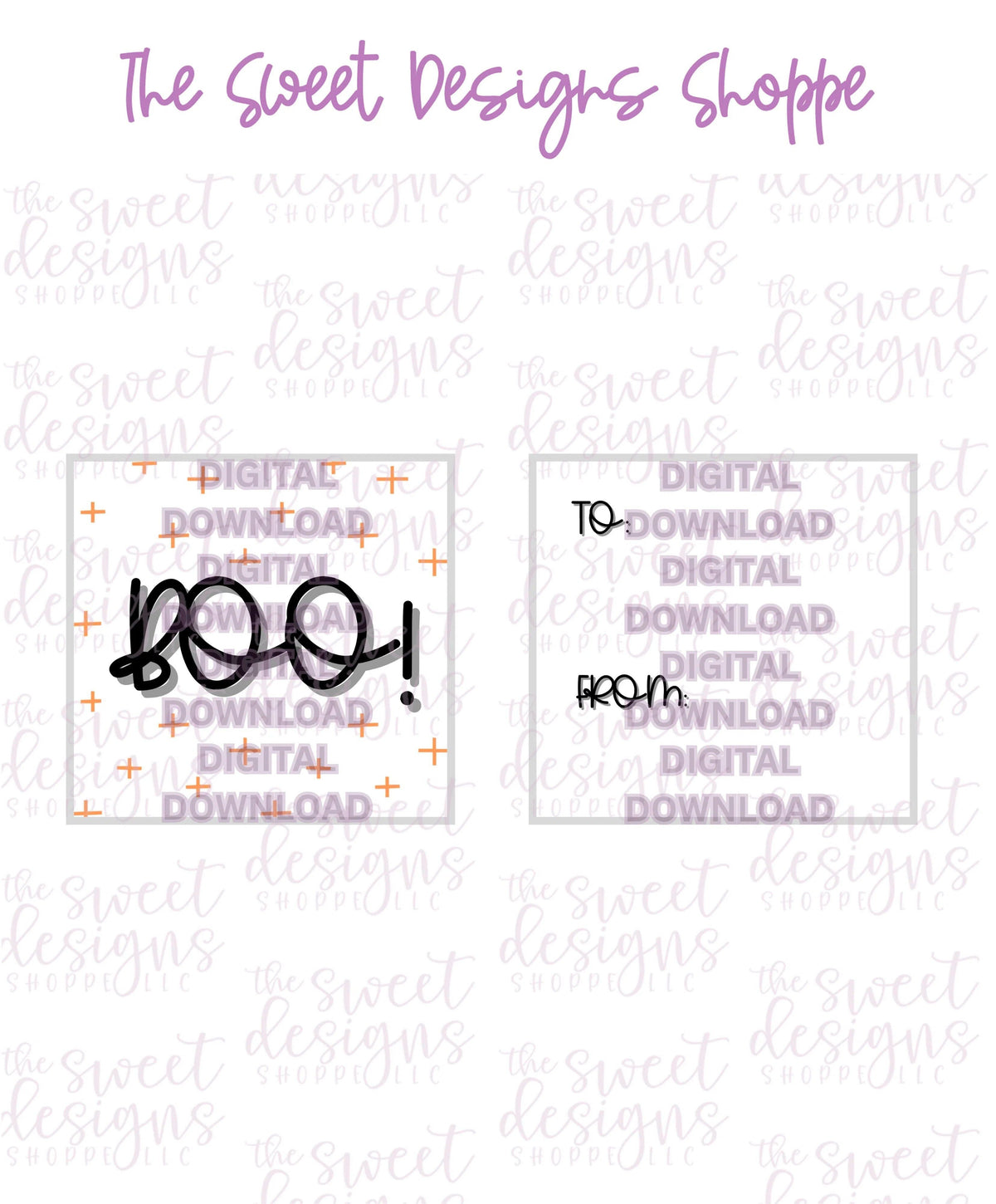 E-TAG - Boo #3 - Digital Instant Download 2" x 2" Tag - The Sweet Designs Shoppe - TSDS - - ALL,Download,E-Tag,halloween,Promocode,square,TAG,Tags