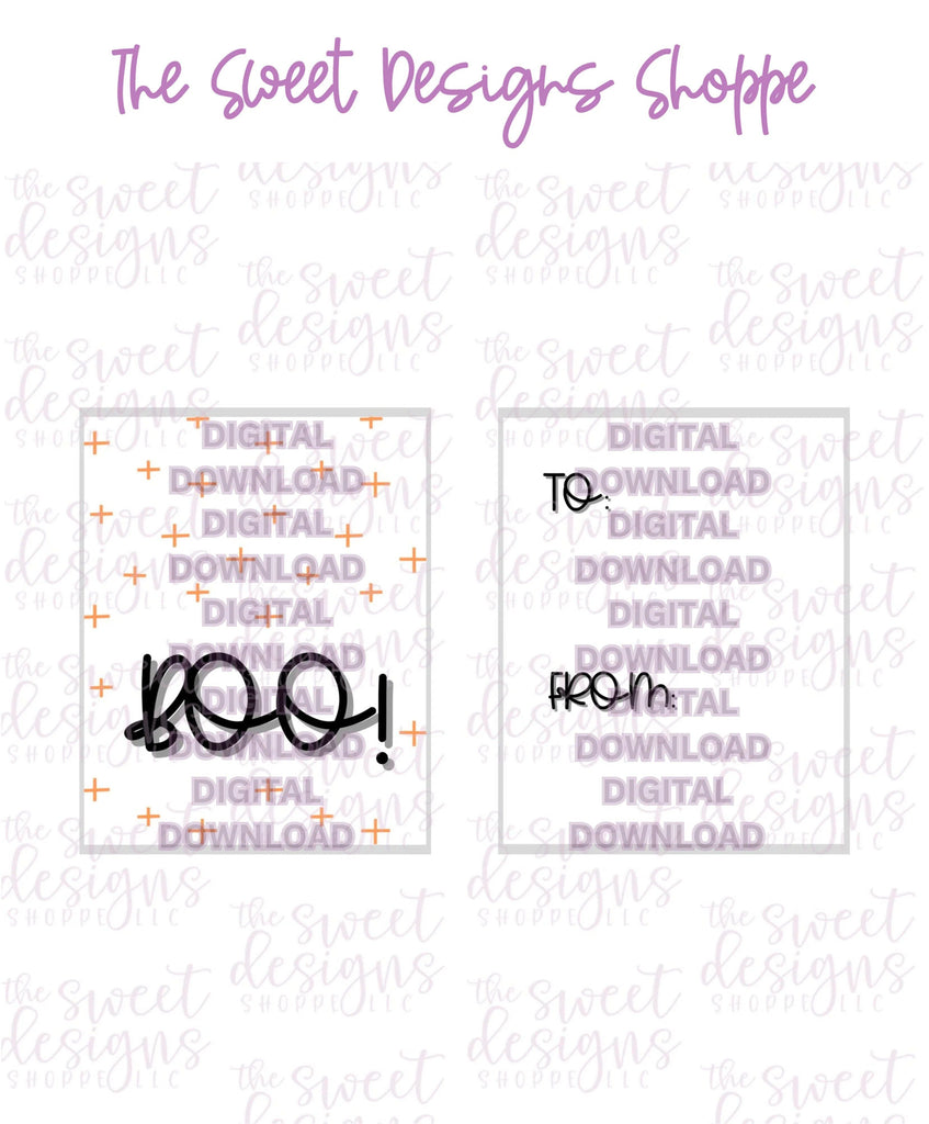 E-TAG - Boo #3 - Digital Instant Download 2" x 2.5" tag - The Sweet Designs Shoppe - TSDS - - ALL,Download,E-Tag,halloween,Promocode,rectangle,TAG,Tags