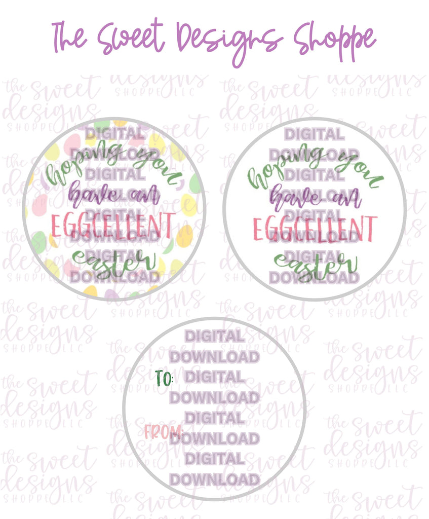 E-TAG - EGGcellent Easter - Digital Instant Download 2" Round Tag - Sweet Designs Shoppe - - 2" Round, ALL, E-Tag, easter, Promocode, Round Tag, TAG, Tags