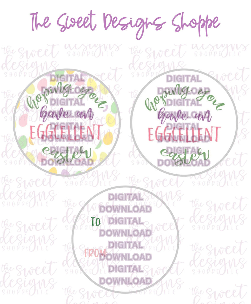 E-TAG - EGGcellent Easter - Digital Instant Download 2" Round Tag - The Sweet Designs Shoppe - TSDS - - 2" Round,ALL,E-Tag,easter,Promocode,Round Tag,TAG,Tags