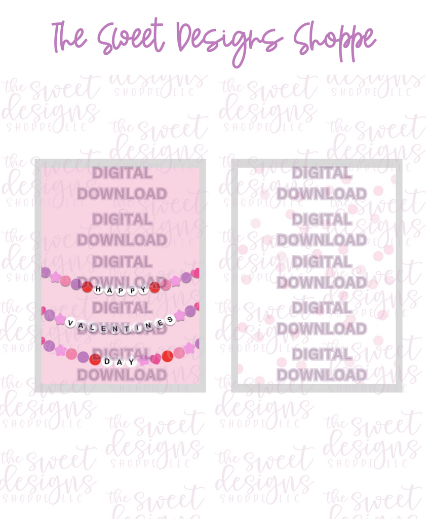 E-TAG - Friendship Bracelet - Digital Instant Download 2" x 3" Tag - Sweet Designs Shoppe - - ALL, Download, E-Tag, Promocode, Rectangle, TAG, Tags, valentine, valentines