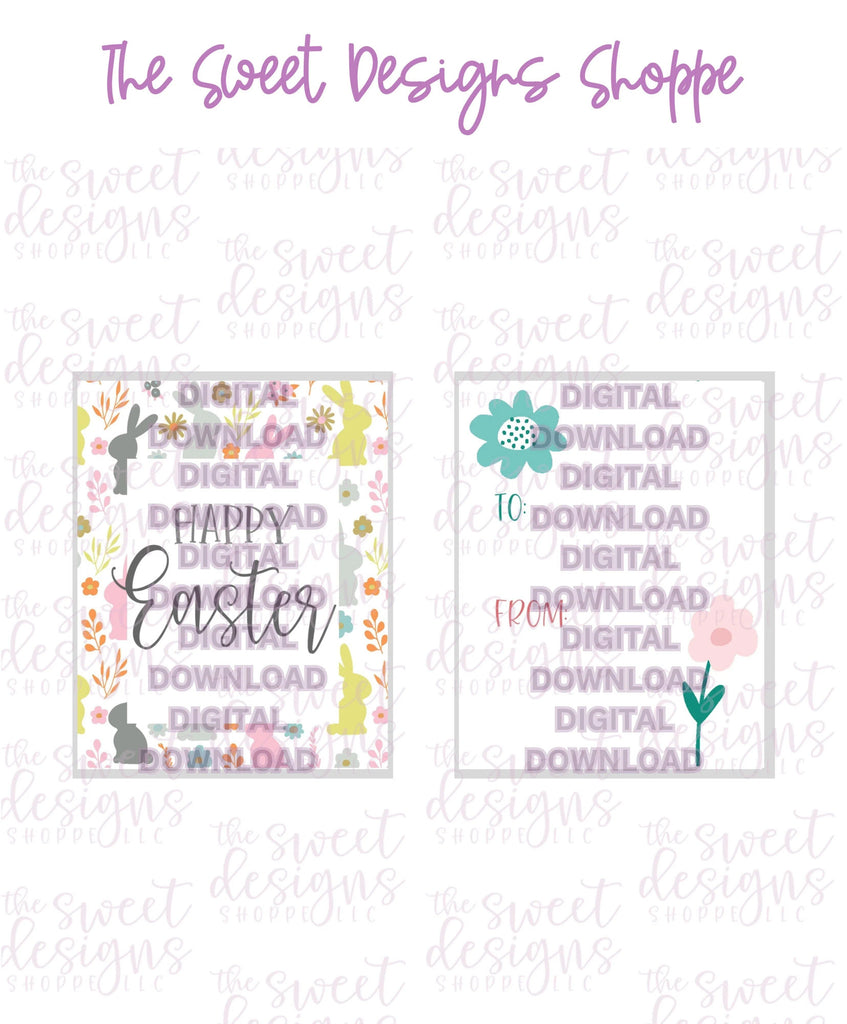 E-TAG - Happy Easter - Digital Instant Download 2" x 2.5" tag - The Sweet Designs Shoppe - TSDS - - 2" Round,ALL,E-Tag,easter,Promocode,Round Tag,TAG,Tags