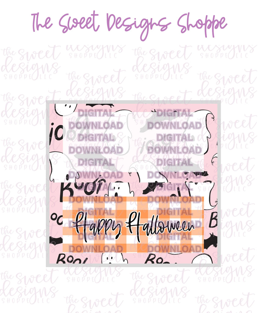 E-TAG - Happy Halloween #1 - Digital Instant Download Topper 3" - Sweet Designs Shoppe - - ALL, bag topper, colorful, E-Tag, halloween, Promocode, TAG, Tags