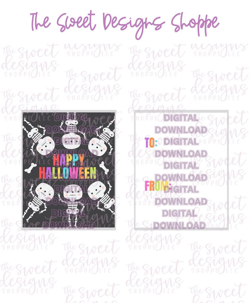 E-TAG - Happy Halloween #3 - Digital Instant Download 2" x 2.5" tag - Sweet Designs Shoppe - - ALL, Download, E-Tag, halloween, Promocode, rectangle, TAG, Tags