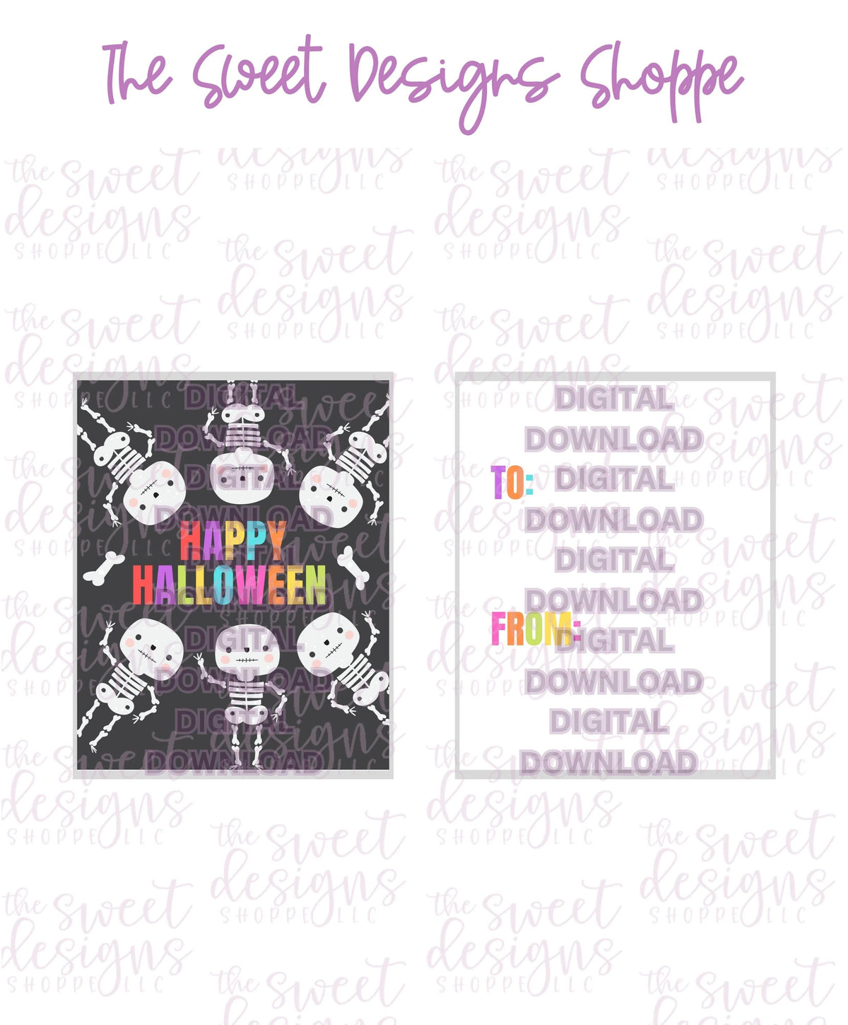 E-TAG - Happy Halloween #3 - Digital Instant Download 2" x 2.5" tag - The Sweet Designs Shoppe - TSDS - - ALL,Download,E-Tag,halloween,Promocode,rectangle,TAG,Tags
