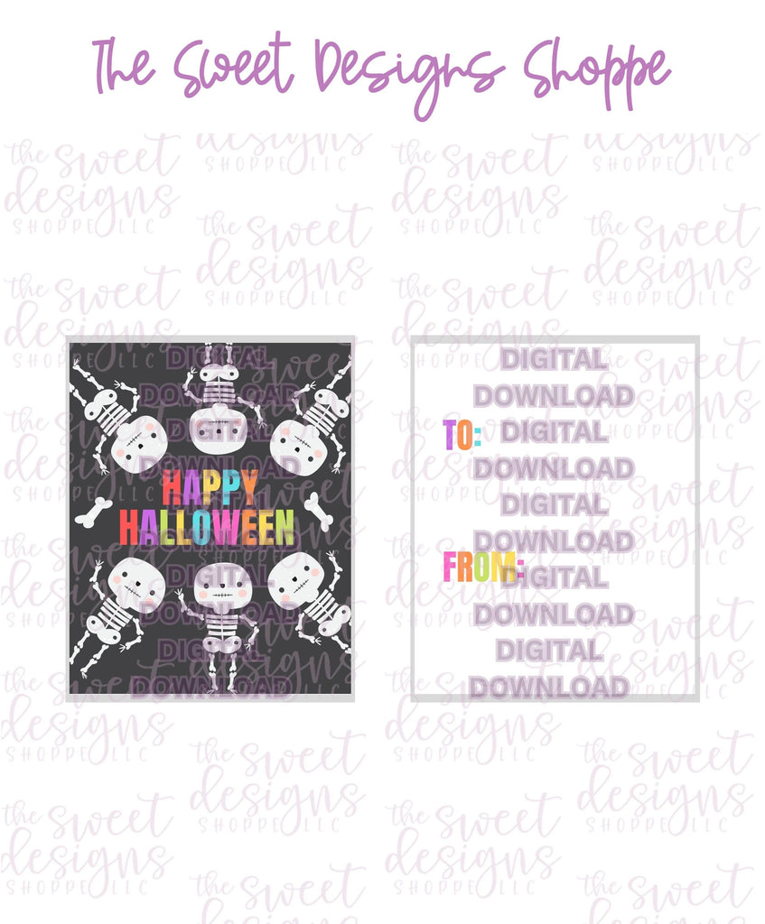 E-TAG - Happy Halloween #3 - Digital Instant Download 2" x 2.5" tag - The Sweet Designs Shoppe - - ALL, Download, E-Tag, halloween, Promocode, rectangle, TAG, Tags