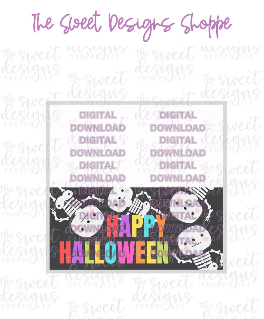 E-TAG - Happy Halloween #3 - Digital Instant Download Topper 3" - Sweet Designs Shoppe - - ALL, bag topper, colorful, E-Tag, halloween, Promocode, TAG, Tags