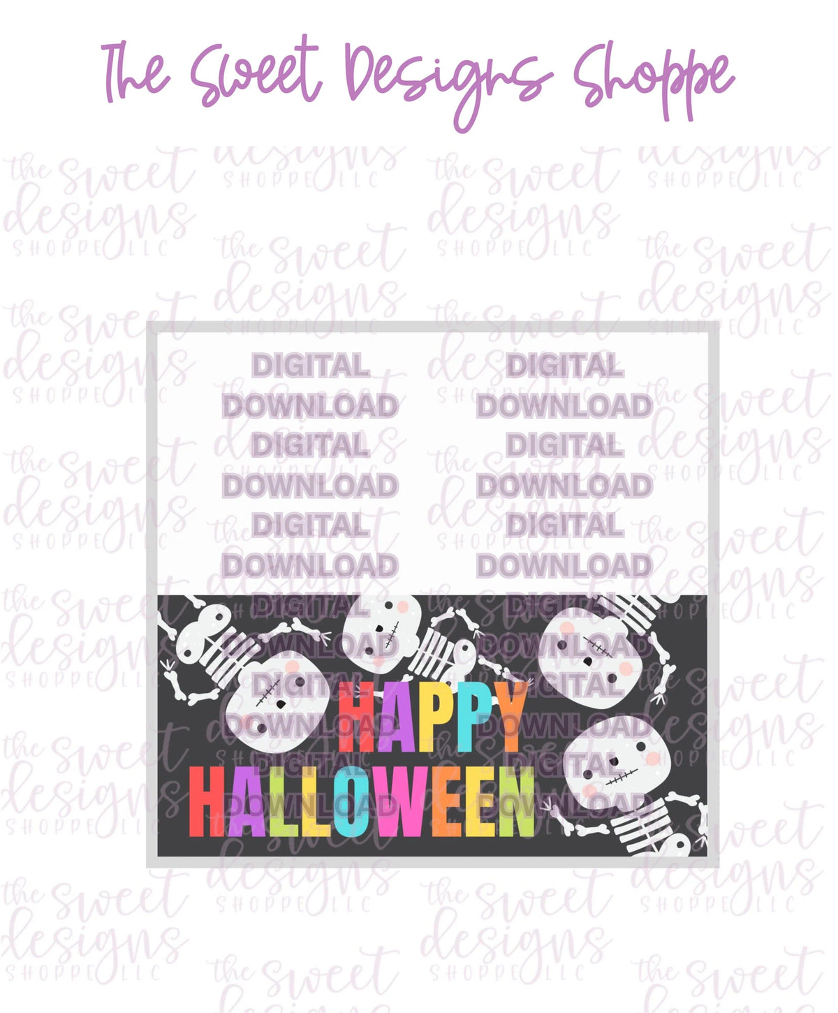 E-TAG - Happy Halloween #3 - Digital Instant Download Topper 3" - The Sweet Designs Shoppe - TSDS - - ALL,bag topper,colorful,E-Tag,halloween,Promocode,TAG,Tags