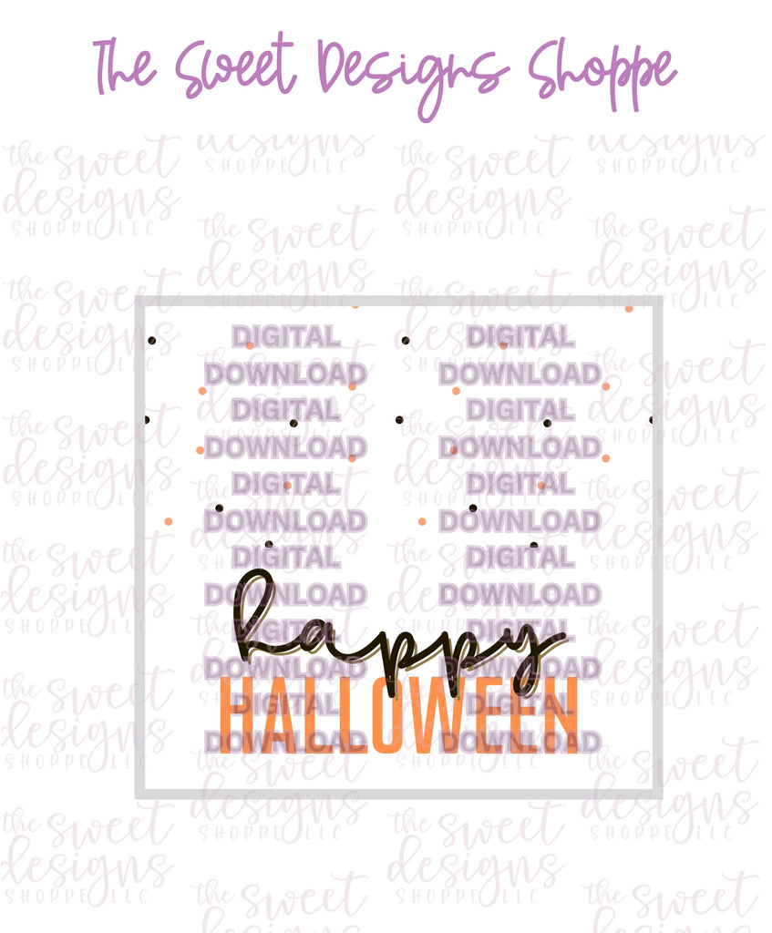 E-TAG - Happy Halloween #5 - Digital Instant Download Topper 3" - Sweet Designs Shoppe - - ALL, bag topper, colorful, E-Tag, halloween, Promocode, TAG, Tags