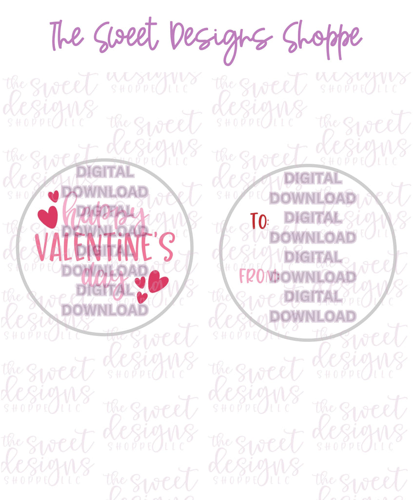 E-TAG - Happy Valentine's Day- Digital Instant Download 2" Round Tag - Sweet Designs Shoppe - - 2" Round, ALL, couples, E-Tag, Love, Promocode, Puns, Round Tag, TAG, Tags, Valentines, Valentines couples