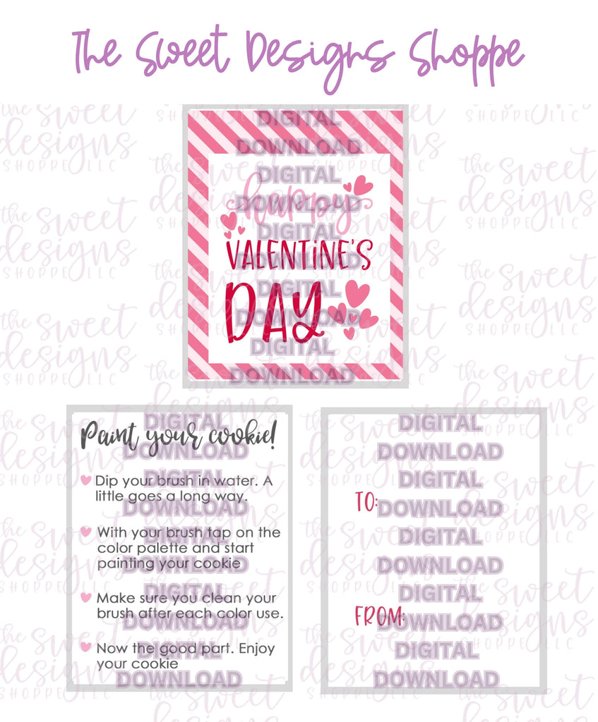 E-TAG - Happy Valentine's Day- Digital Instant Download 2" X 2.5" Tag - Sweet Designs Shoppe - - 2" Round, ALL, couples, E-Tag, Love, Promocode, Puns, PYO, Round Tag, TAG, Tags, Valentines, Valentines couples
