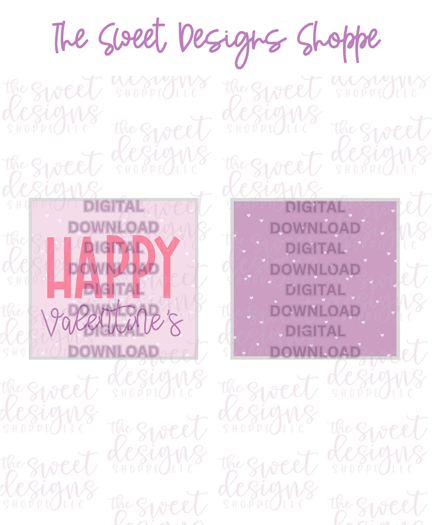 E-TAG - HAPPY Valentines - Digital Instant Download 2" x 2" Tag - Sweet Designs Shoppe - - ALL, Download, E-Tag, Promocode, square, TAG, Tags, valentine, valentines