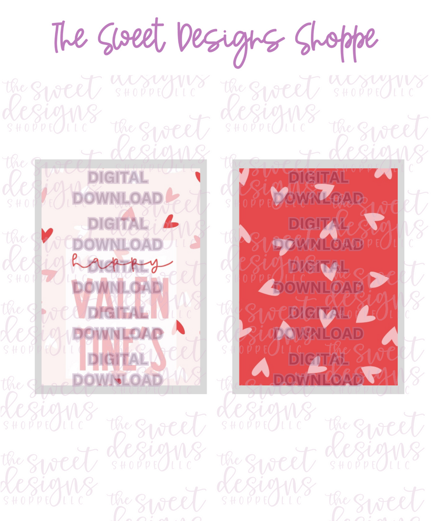 E-TAG - happy VALENTINE'S - Digital Instant Download 2" x 3" Tag - Sweet Designs Shoppe - - ALL, Download, E-Tag, Promocode, Rectangle, TAG, Tags, valentine, valentines