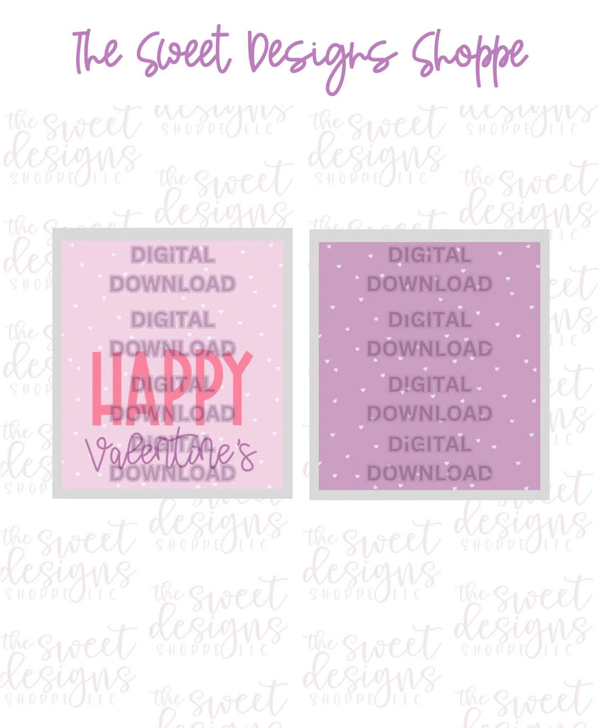 E-TAG - HAPPY Valentines (Purple) - Digital Instant Download 2" x 2.5" Tag - Sweet Designs Shoppe - - ALL, Download, E-Tag, Promocode, Rectangle, TAG, Tags, valentine, valentines
