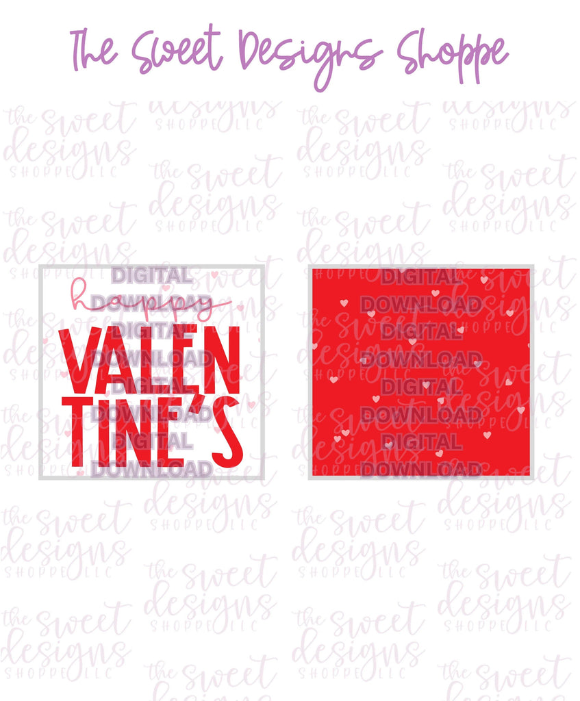 E-TAG - happy VALENTINE'S (Red) - Digital Instant Download 2" x 2" Tag - The Sweet Designs Shoppe - TSDS - - ALL,Download,E-Tag,Promocode,square,TAG,Tags,valentine,valentines