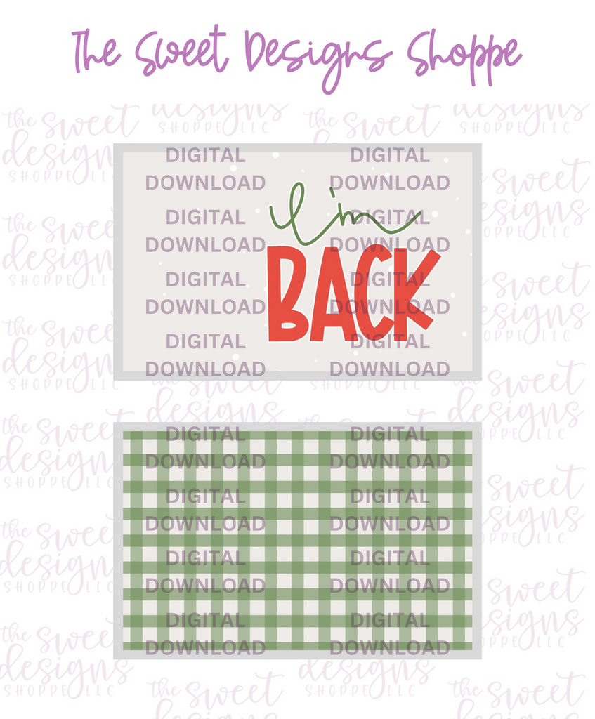E-TAG - I'm Back - Digital Instant Download 2" x 3" Tag - Sweet Designs Shoppe - - ALL, Christmas, Christmas / Winter, Download, E-Tag, i am back, i'amback, imback, Promocode, Rectangle, TAG, Tags