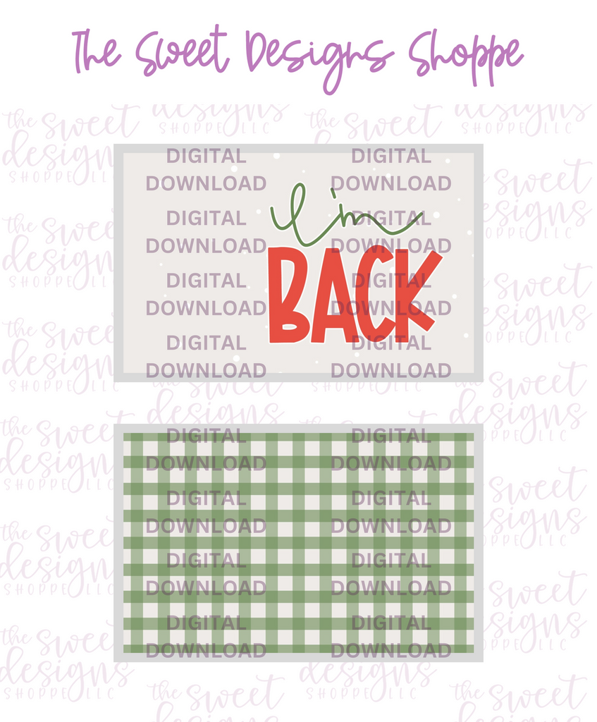 E-TAG - I'm Back - Digital Instant Download 2" x 3" Tag - The Sweet Designs Shoppe - TSDS - - ALL,Christmas,Christmas / Winter,Download,E-Tag,i am back,i'amback,imback,Promocode,Rectangle,TAG,Tags
