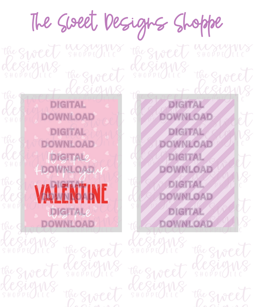 E-TAG - I'm your Valentine - Digital Instant Download 2" x 3" Tag - Sweet Designs Shoppe - - ALL, Download, E-Tag, Promocode, Rectangle, TAG, Tags, valentine, valentines